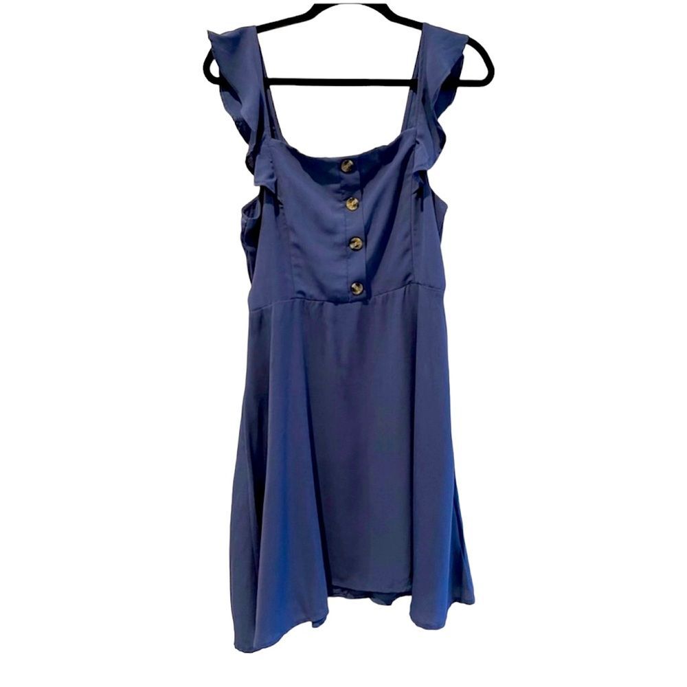 Bailey Blue Ruffle‎ Mini Dress Smoky Blue Women’s Medium